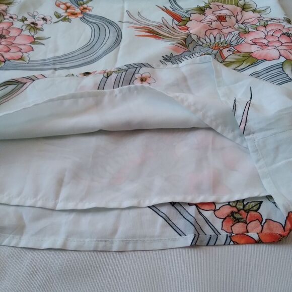 Forever 21 Light Blue Floral Pattern Sleeveless Mini Shift Dress Women's Small - Picture 7 of 12